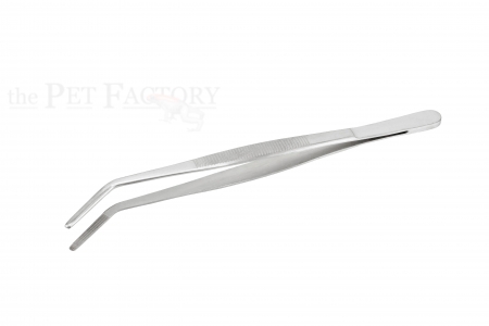 Futterpinzette Edelstahl 25cm gewinkelt