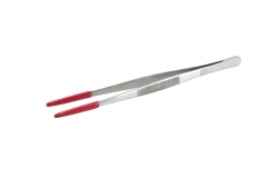 Futterpinzette Edelstahl 20cm gerade und gummiert